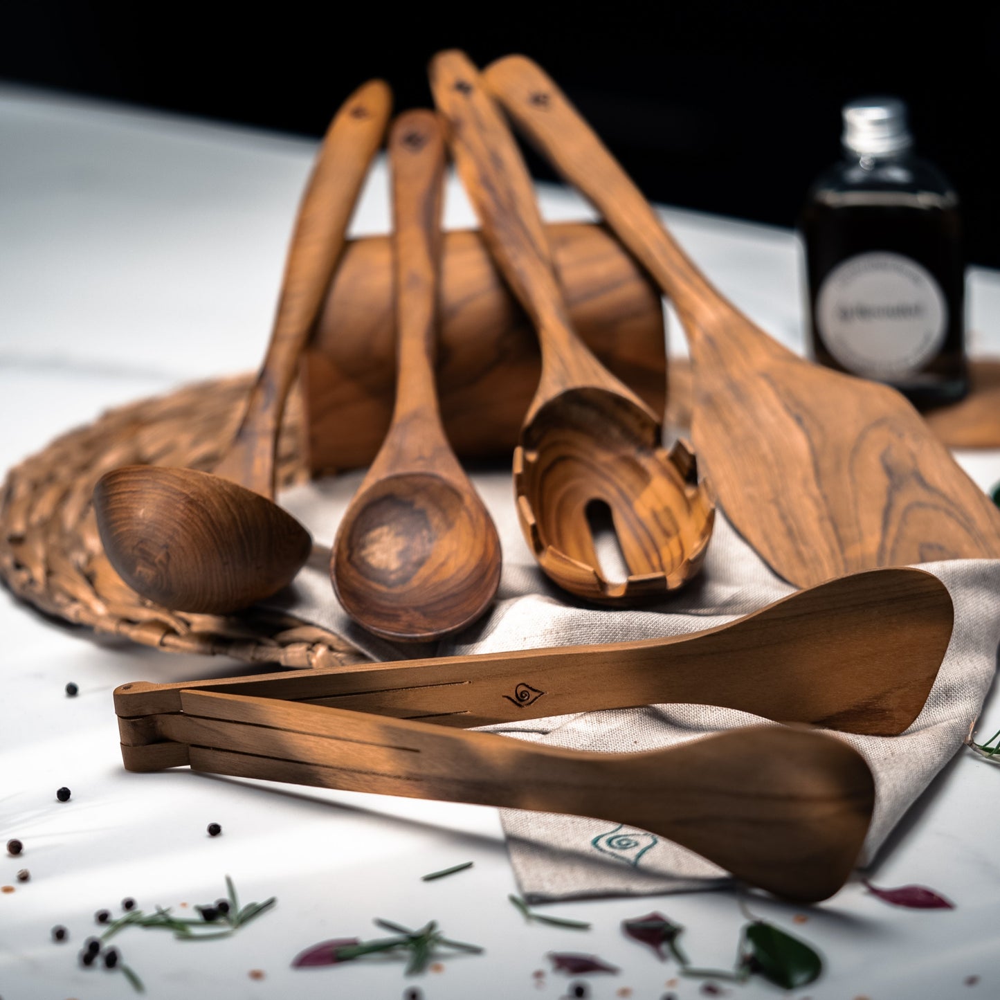 Kitchen Utensil Set is the perfect kitchen sidekick, bringing together five beautifully crafted, high quality, sustainable teak tools for every culinary adventure.
Spatula: 31.5cm x 8.5cm
Wooden Spoon: 30cm x 6cm x 2cm
Spaghetti Server: 31cm x 7cm x 4cm
Tongs: 22cm x 7cm x 3cm
Ladle: 31cm x 4cm x 10cm
Utensil Holder: 14cm x 9cm