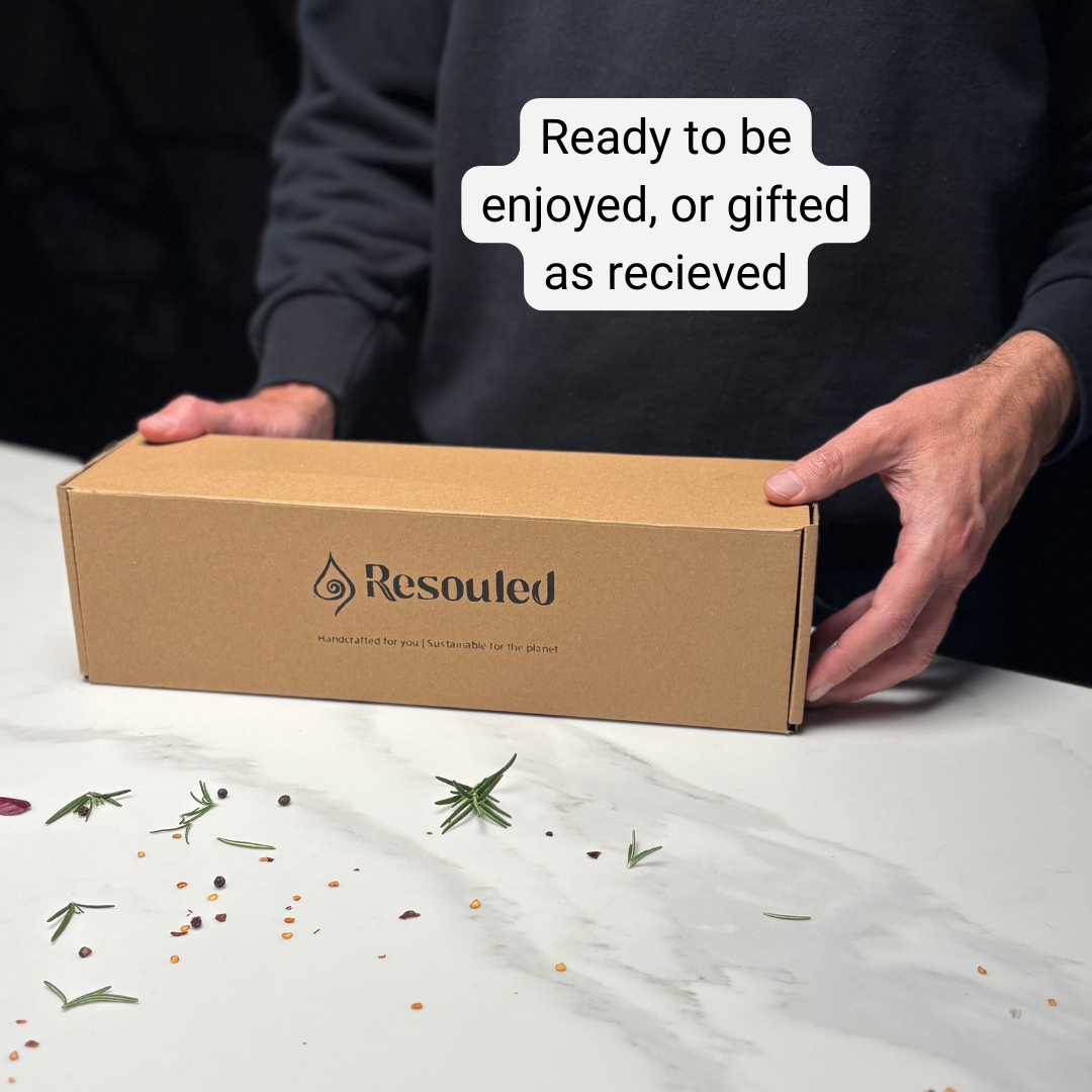 Image of Teak utensil set with Sustainable packaging and ready for gifting
