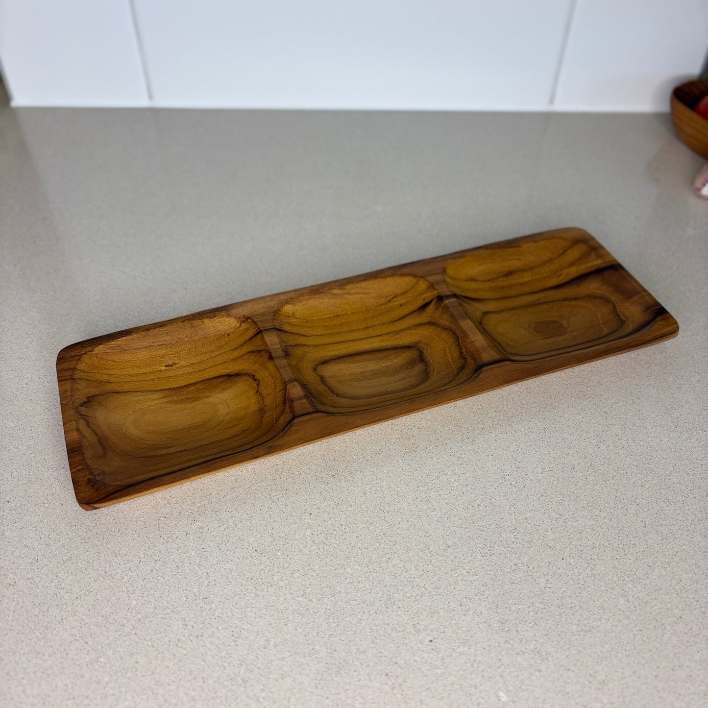 This teak tapas plate is Perfect for serving dips, snacks, sauces, or sides.
30cm x 10cm x 2cm