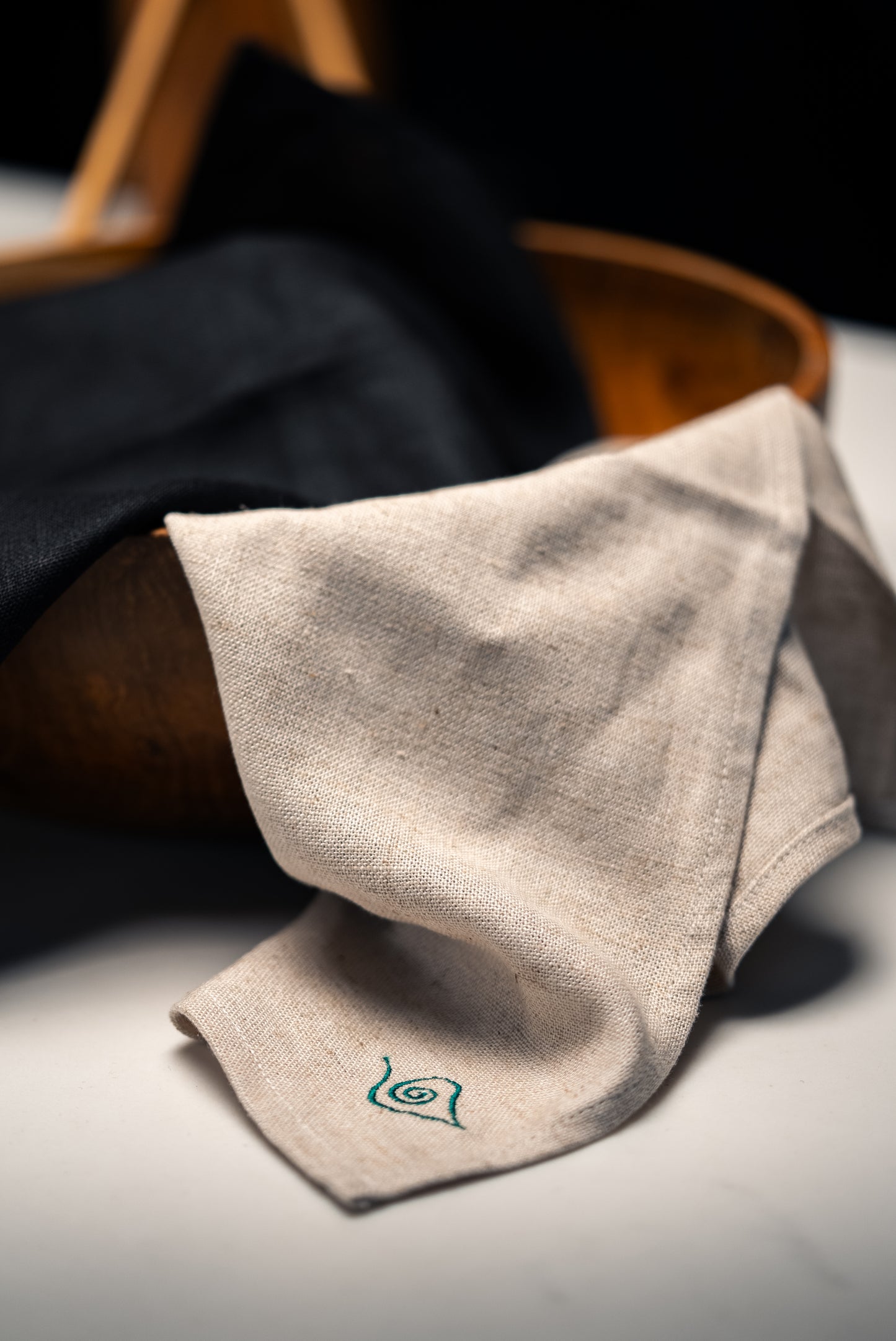 These hand-sown beige napkins are lightweight, breathable and beautifully textured. Each napkin tells a story of thoughtful craftsmanship and sustainable living. Dimensions - 43cm x 43cm.