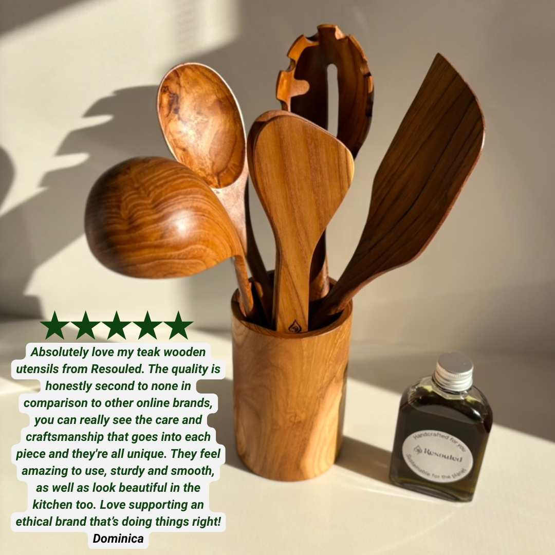 Teak Utensil Set