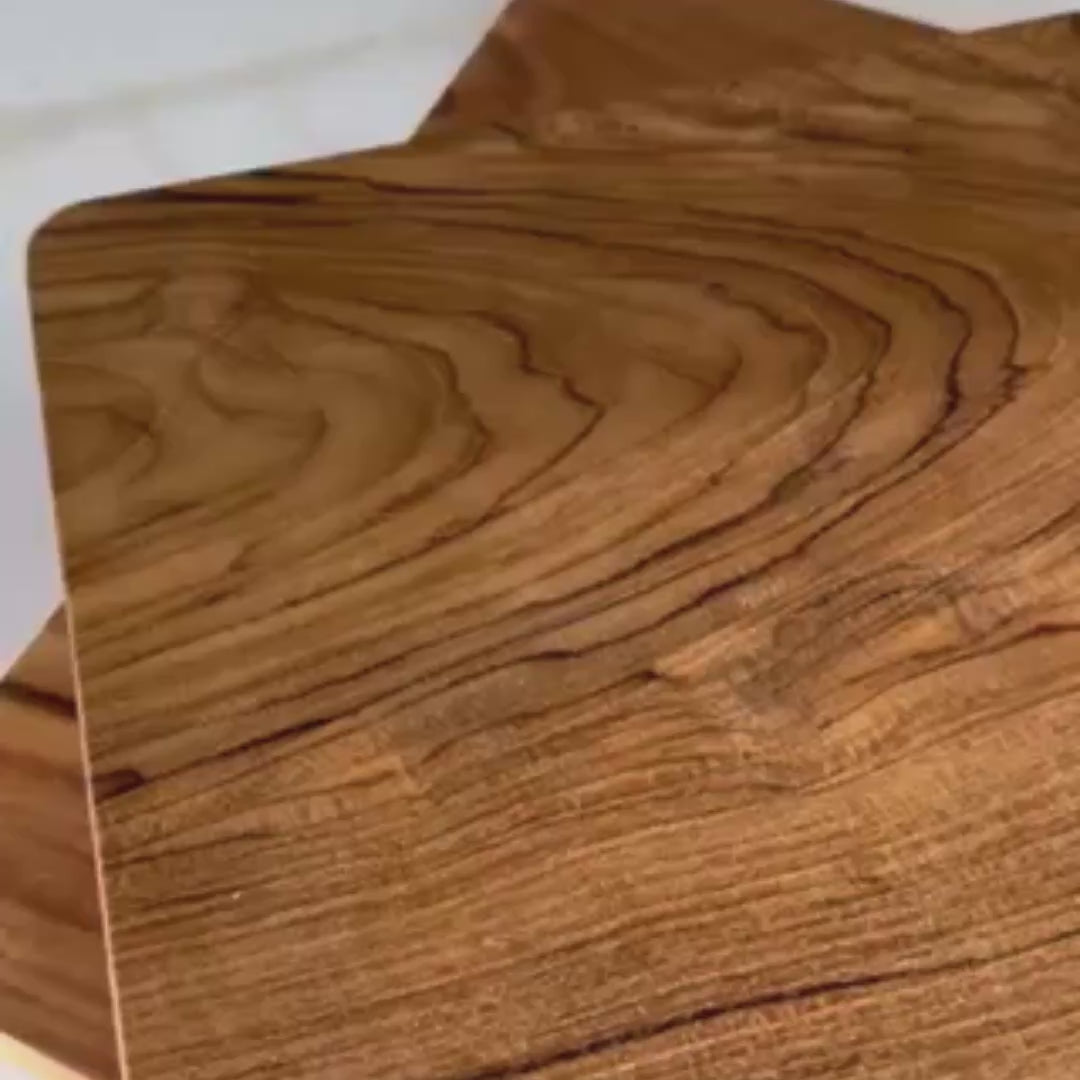 Video showing set of 2 teak chopping boards  vs competitor wood fibre board, highlighting plastic-free materials, knife-friendliness, and natural sustainability.